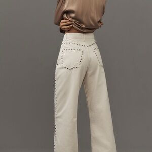 Reformation Cary High Rise slouchy studded denim jeans